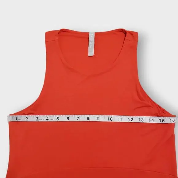Athleta Womens Santorini Thera Tank Dress Orange Medium Modal Athleisure - Picture 9 of 10